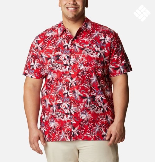 Columbia PFG Trollers Best Kort Sleeve Skjorte Herre Blomster | Plus Size 01732W